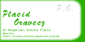 placid oravecz business card